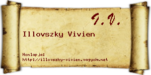 Illovszky Vivien névjegykártya